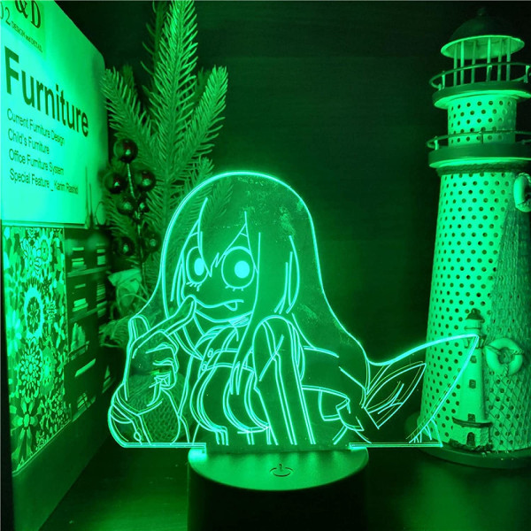 Boku No Hero Academia Froppy Asui Tsuyu Anime Lampa Led Natt