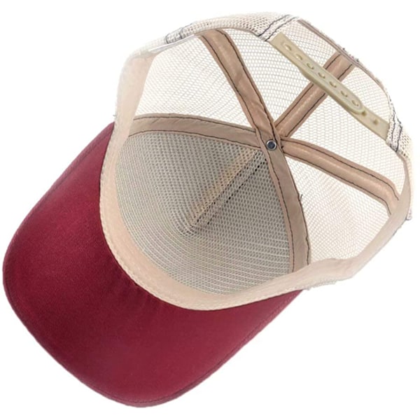 Unisex Djur Mesh Trucker Hat Snapback Broderad Patch Ba S