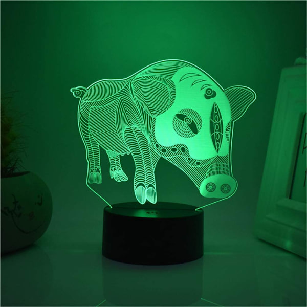 3D Illusion Natlamper til Børn Dyremodel Legetøj Jul