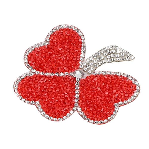 10 stk. Røde Blomster Krystal Patches Resin Rhinestones DIY Tilbehør Stryg på Applikation til Tøj Sko Hatte Tasker