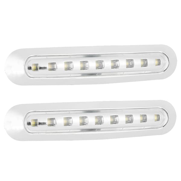 2 stk 9 LED Lastebil Sidelys Rød Gul Hvit Sidelys Blinklys 10-30V