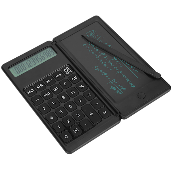 LCD Foldbar 12 Cifret Display Lommeregner Skriveplade Bærbar Tegneplade med Stylus