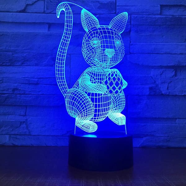 3D Egern Natlampe Illusion Natlampe 7 Farve Ch
