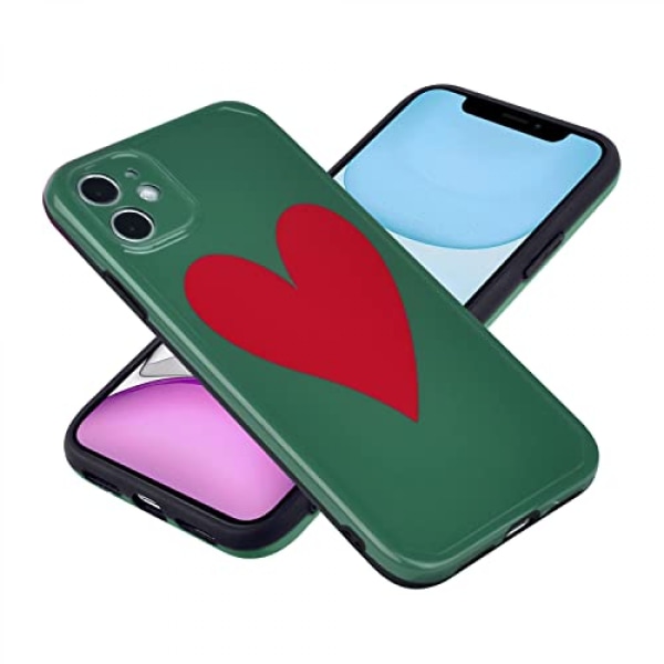 Kompatibel med iPhone 11 case Cute, Luxury Love Heart Patte