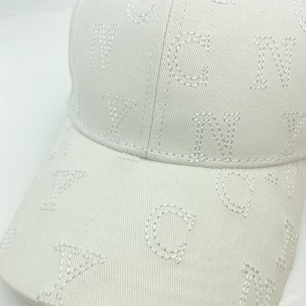 Hat Dame Forår Og Efterår Broderede Bogstaver Hård Top N Beige