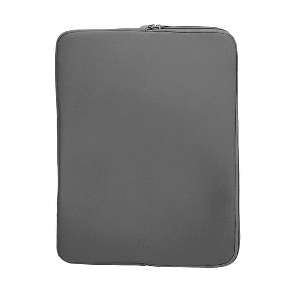 Laptop Sleeve Solid Farve Dobbelt Lynlås Håndtaske Notebook Beskyttende Etui Grå 15 Tommer