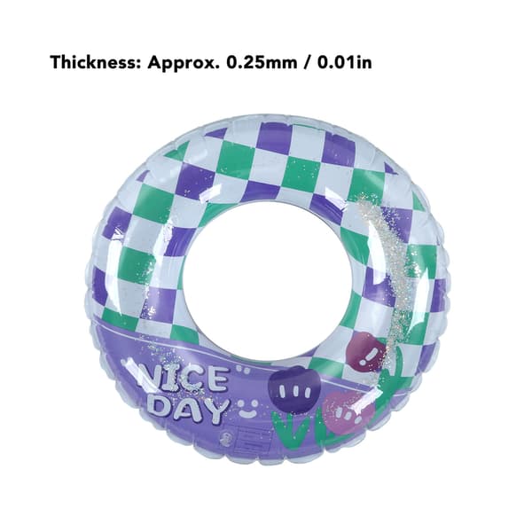 Svømme Ring PVC Oppustelig Gitter Mønster Svømme Float Pool Float Bærbar til Strand Rejse