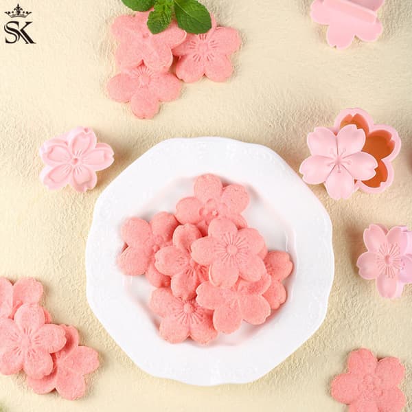 DIY Blomsterform Fondant Bakeverktøy Presset Preget Pudding