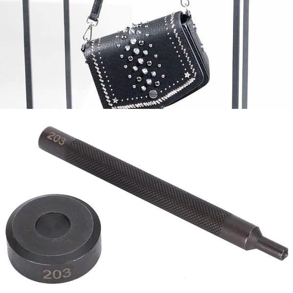 Rivet Knaphulsæt Stang Base Blok DIY Anti Slip Manuel Punch Snap Knap Montering Værktøjer
