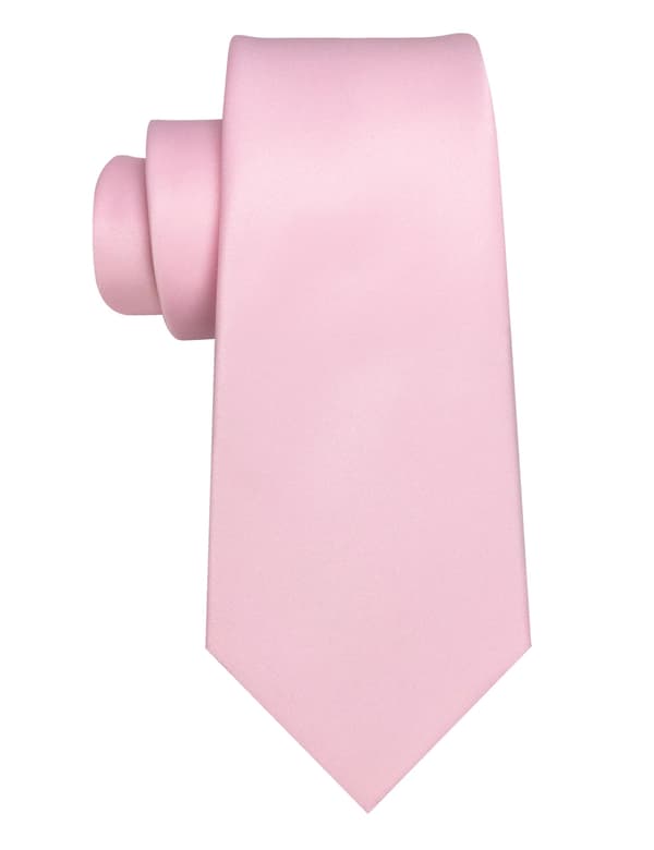 Ensfarget slips for menn, 3,15\" × 57\" Jacquardvevd satengpolyester formelt slips, elegant forretnings- og bryllupshalstøy for konfirmasjon, ce Light pink