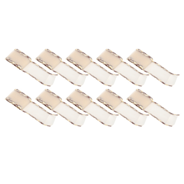 10 meter kantbånd polyester tyl til tøjtilbehør DIY hovedbeklædning hår 2,6 tommer (brun C2 )