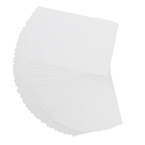 50 stk. Hvit kartongpapir 15x10cm Multi Purpose Håndlaget Papp for Bryllupsinvitasjoner Visittkort Gratulasjonskort