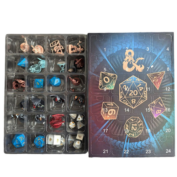 2024 Ny Dungeons & Dragons Julekalender, 24 stk. Julegave blindbox gaver, Julegaver til børn