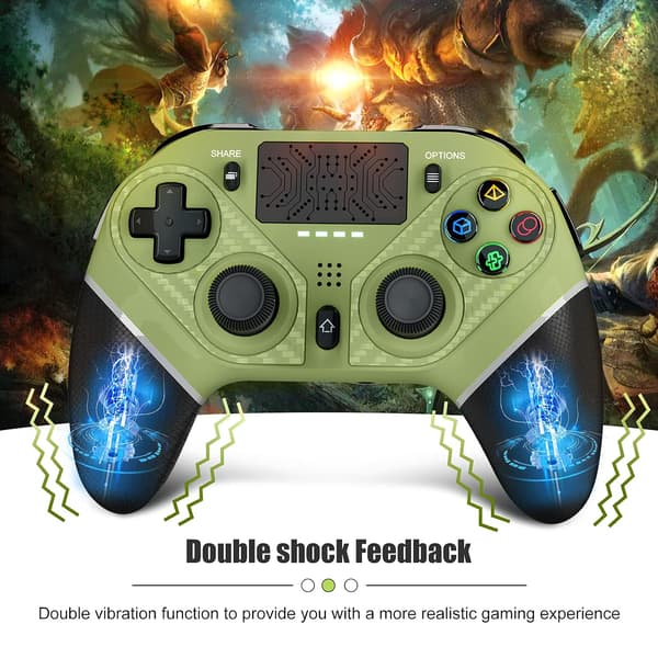 Trådløs controller til PS4, PlayStation 4 Gamepad Joystick Green
