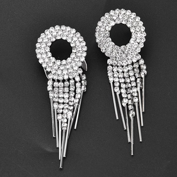1 par strass tofs kedja skor spännen dekoration väska kläder tillbehörStil A  2.5x7.4cm