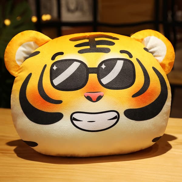 Fyllda Tiger Plysch Kudde Leksaker Småbarn Krama Kuddar Sof