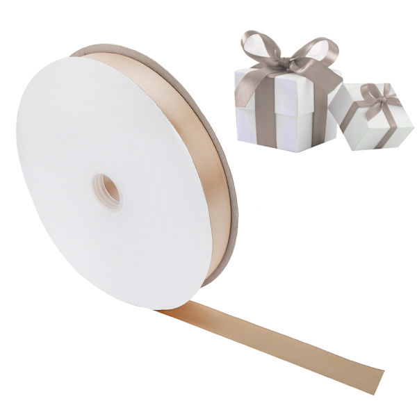 Satinbånd Polyester Jul Bryllup Fødselsdag Gaveindpakning Dekoration 2cm Bredde 100 Yard