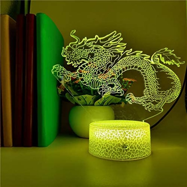 3D Dinosaur Födelsedagsdekorationer Nattljuslampa Leksaker, Dino