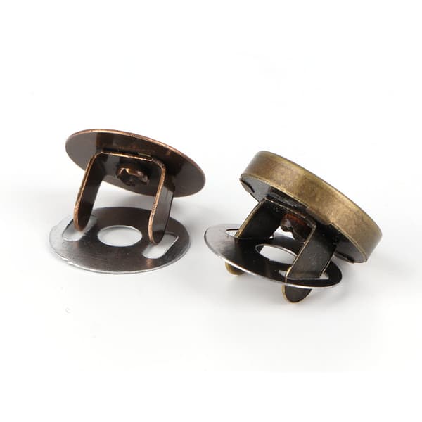 50 stk Metall Magnetiske Trykknapper Runde Knapp Spenne Klær Tilbehør (bronse)