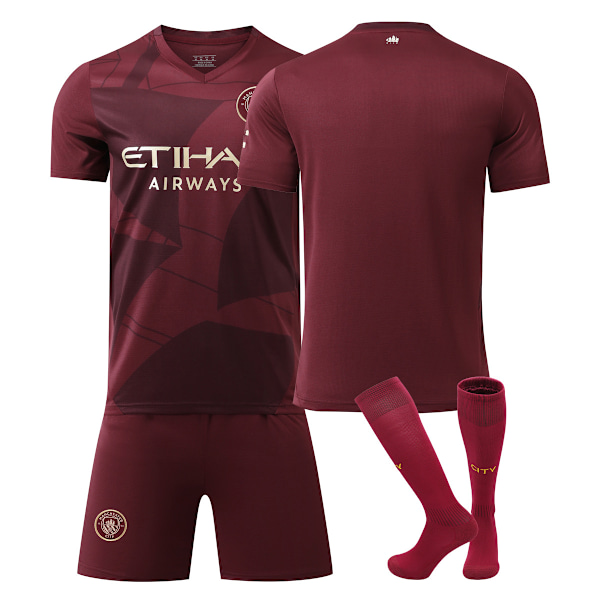 Fotballdrakter Manchester City Fotball for Gutter med Fotballskjorter Shorts Sokker, Fotballdrakt Gave til Gutter og Jenter M