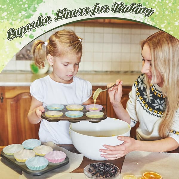 100 stk. Spring Plaid Cupcakeforme, Standard Ovnfaste Muffinsbageforme til Påske Fødselsdag Teselskabsdekoration