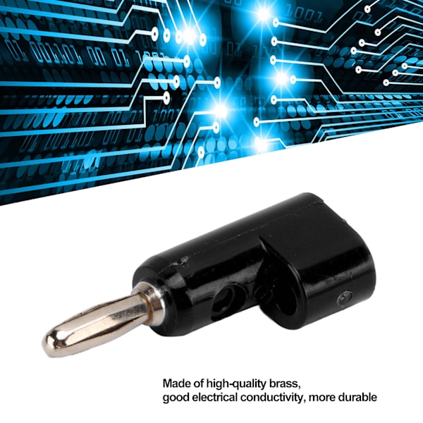 10 st/set 4mm Lödfria Bananpluggar Stapelbara Öppna Skruvar 30V AC‑60V DC Max 24A för Elektronik Industriutrustning Black