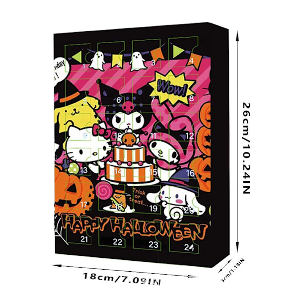 2024 Ny Sanrio HelloKitty Nedtællingskalender Blind Box, 24 Dages Jule-Nedtælling Gave, Julekalender Overraskelse Julegave til Børn