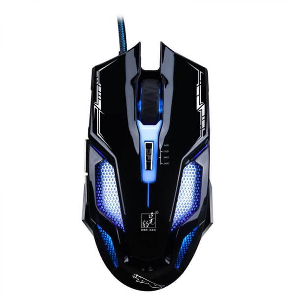 Kablet USB computer gaming mus, belyst mus med multi