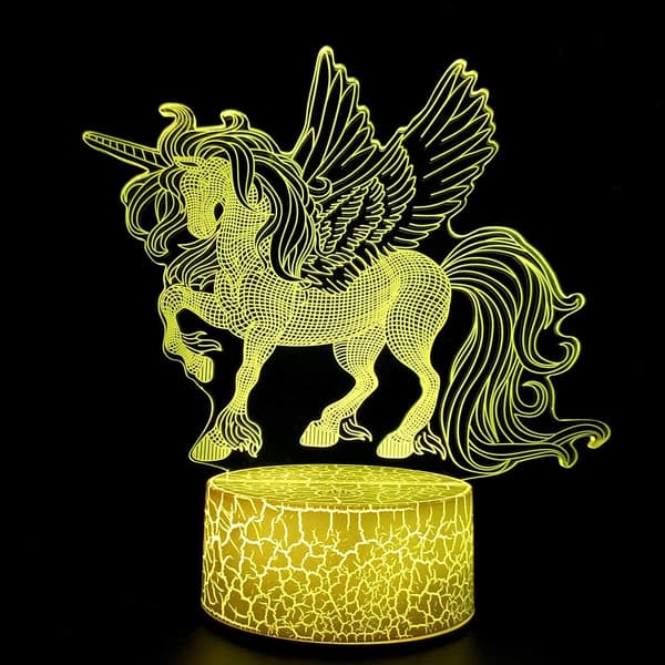 3D Illusion Natlampe Visuel Kreativ LED Bordlampe Touch