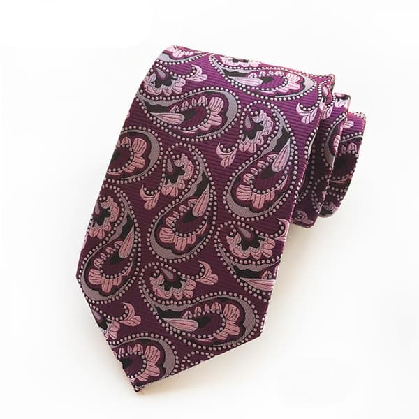 Nytt Klassisk Paisley Silkeslips for Menn, Pueple