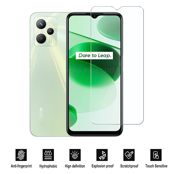 4 IN 1 HD Härdat Glas För Realme C20 Skärmskydd Lins Film