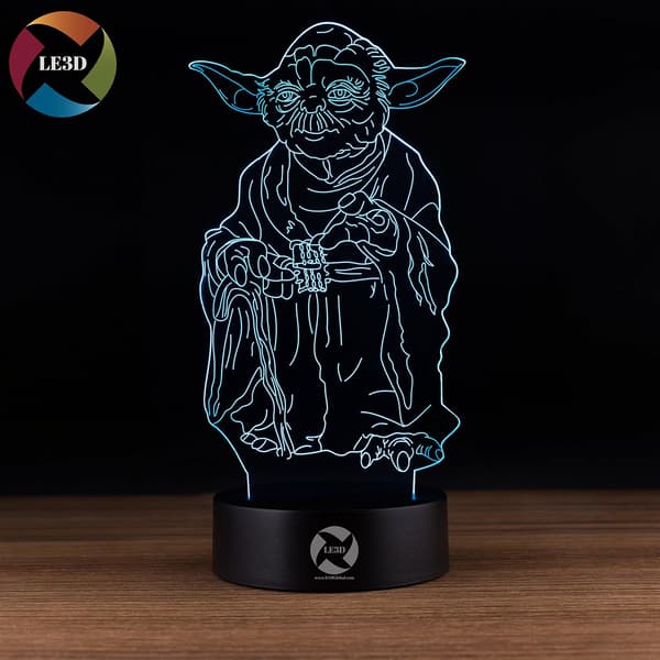 3D Optisk Illusions Natlampe - 7 LED Farveskiftende Lampe