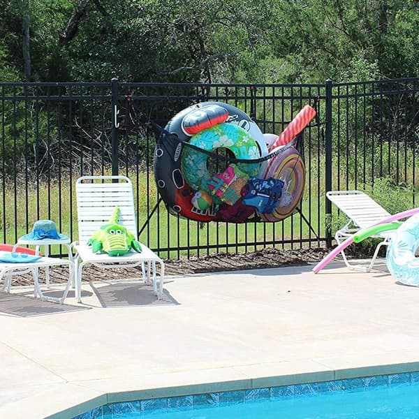 Pool Opbevaringspose Foldbar Poolside Organizer Netting til Legetøj Flydere Udendørs Strandbolde Nudelbeholder