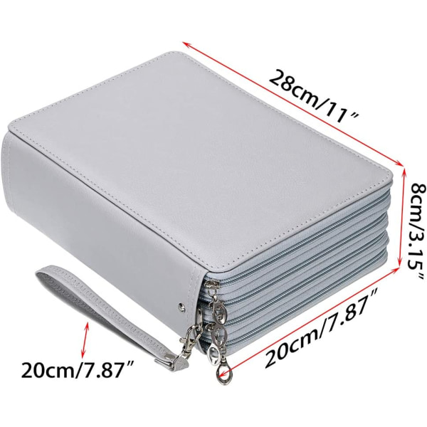 200 fack färgad pennfodral - Deluxe PU läder pennfodral D