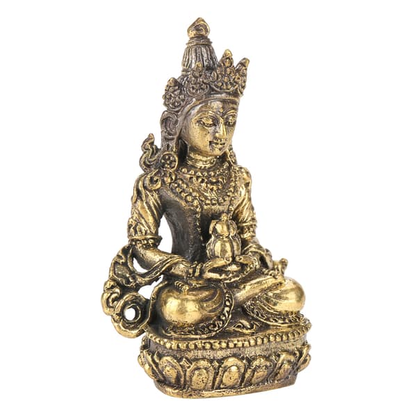 Håndlaget messing Buddha-statue - liten figur - dekorartikkel (#5 Tara 2)