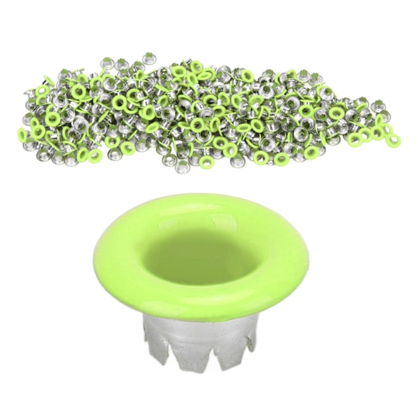 500 stk trykknapper i jernmateriale, flate, glatte, lyse overflater, lette, fargerike syknapper YK4/5C22 (fluorescerende grønn)