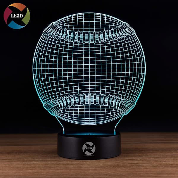 3D Optisk Illusions Natlampe - 7 LED Farveskiftende Lampe