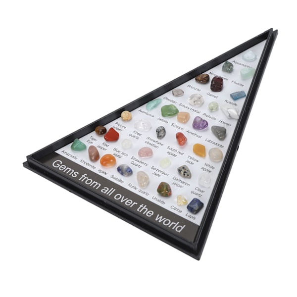 Mineral Rock Collection Kit - Roligt och attraktivt vetenskapligt kit med tydlig displaylåda för barn Set 1