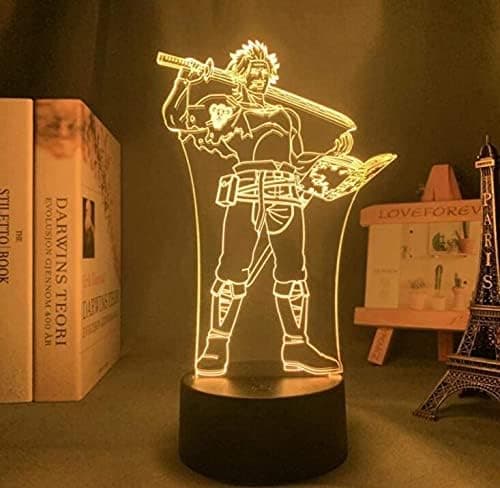 Black Clover Yami Sukehiro LED-lampe 3D Nattlys Illusjon