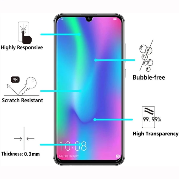 4PCS Härdat Glas för Huawei Honor 9A Skärmskyddsfilm