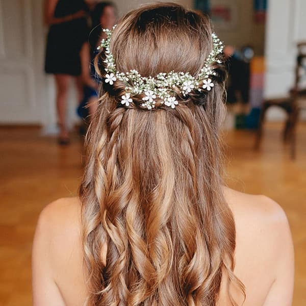 20 STK Mini Hvide Rhinestone Blomster Hårklemmer - Glimrende Brudehårtilbehør til Bryllup, Søde Hårspænder til Kvinder og Piger