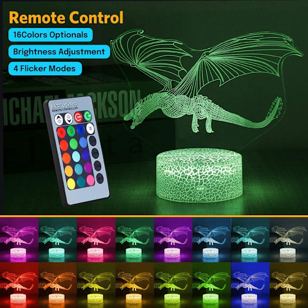 Dragon Illusion LED-ljus, spännande julklapp till Medie