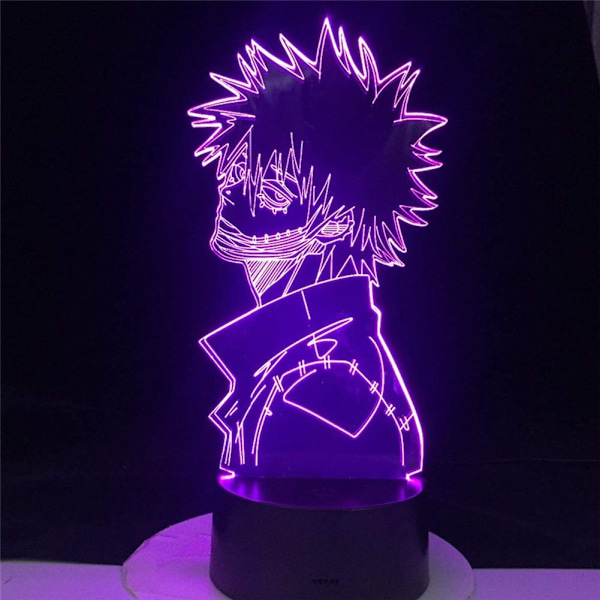 My Hero Academia Dabi 3D Barnnattlampa Touch 7 Färg Chan