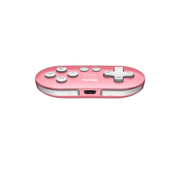Zero 2 Bluetooth Gamepad Nøglekæde Størrelse Mini Controller til Switch, Windows, Android, macOS & Raspberry Pi (Pink Edition) - Nintendo Switch Pink