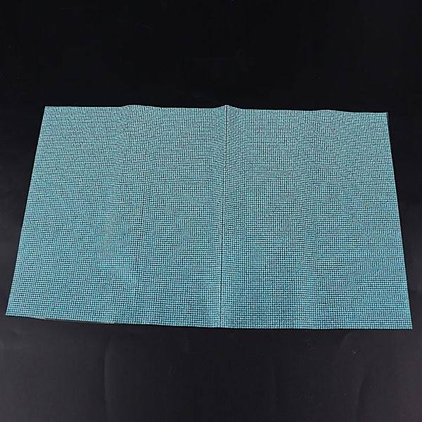 24*40cm Klæbende Glas Krystal Trim Rhinestones Mesh Dekoration Tøj Applikationer (Sø Blå)