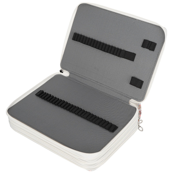 Blyantsæske 200 Slots Rose Trykt 4-Lag Zipper Pen Holder Stationery Opbevaringslomme