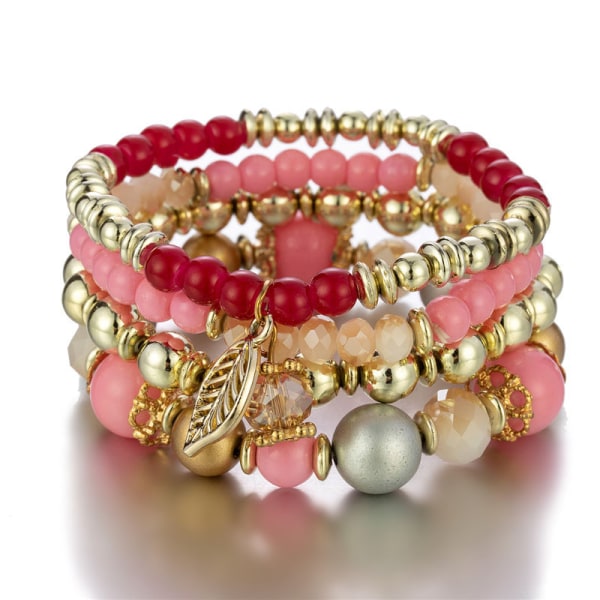 1 st Bohemian armband, kristallpärlarmband, charm stre