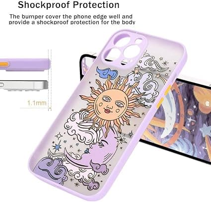 Kompatibel med iPhone 13 Pro Cover Mat Klar Design Sol