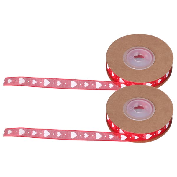 2 st hjärtband tvättbara flexibla hållbara DIY presentförpackningstillbehör för bröllopsdekorationer