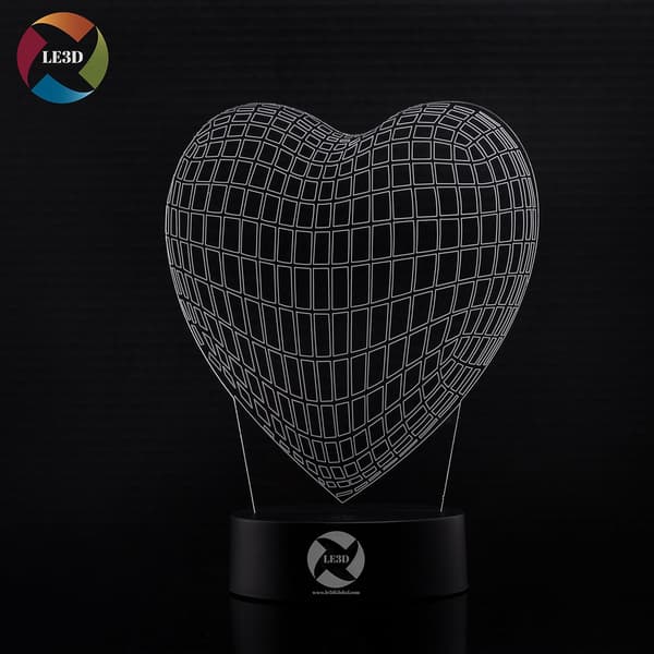 3D Optisk Illusions Natlampe - 7 LED Farveskiftende Lampe